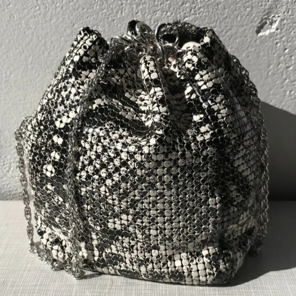 Whiting And Davis Small Python Print Mesh Purse [… - image 3